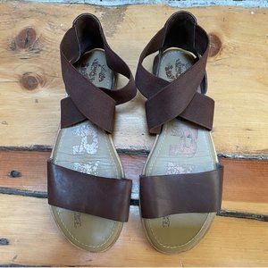 Sorel Ella sandals dark brown size 9